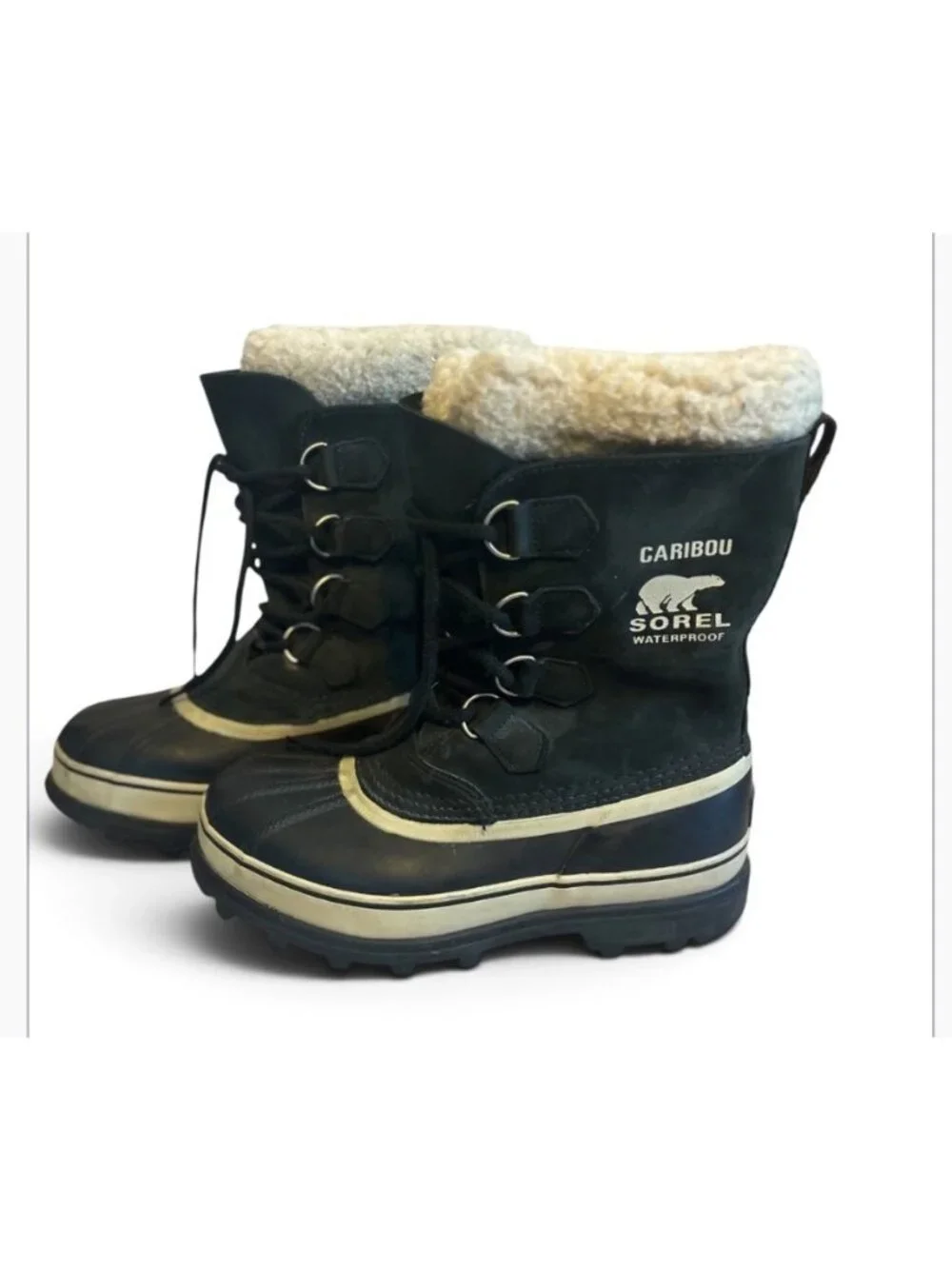 SOREL CARIBOU Men’s Waterproof Natural Rubber Suede Upper Winter Boots 9M
